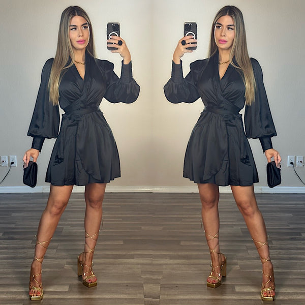 Wrap mini dress