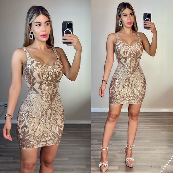 Rita gold dress