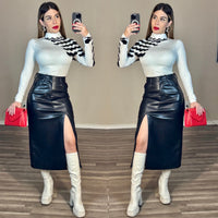Leatherette cristy skirt