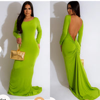 Backless stretch dress