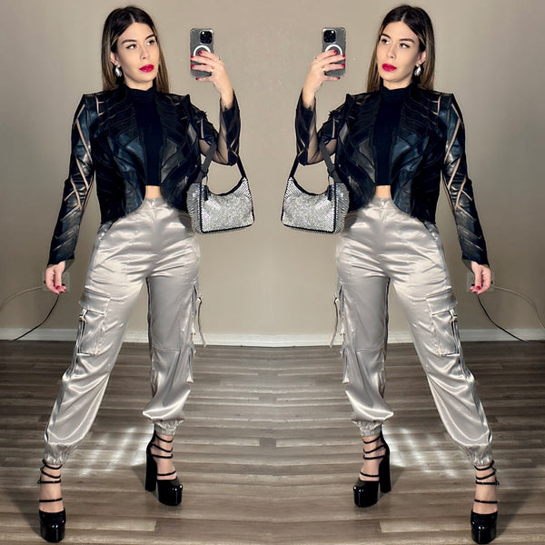 Alexandra leatherette jacket