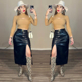 Leatherette cristy skirt