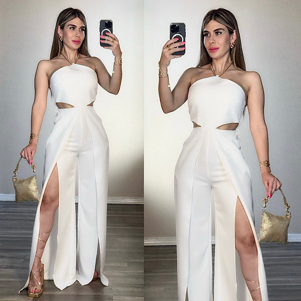 Trisha white jumpsuit