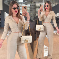 Gina 2 piece nude set stretch