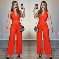 2 piece hazels orange set