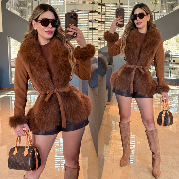 My NY brown suede coat