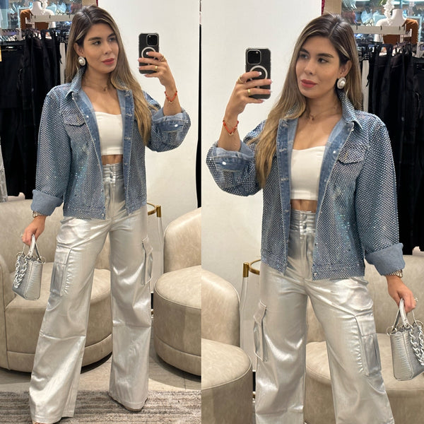 Rhinestones premium denim jacket