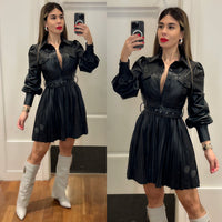Leatherette dress