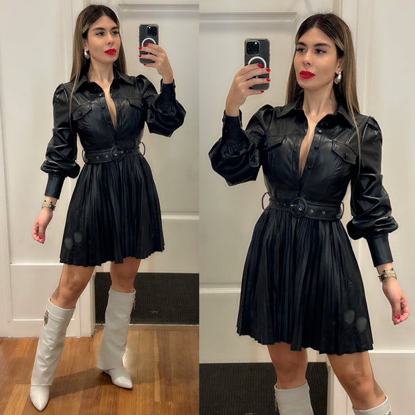 Leatherette dress