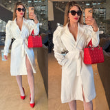 Fashionista ruffle trench coat