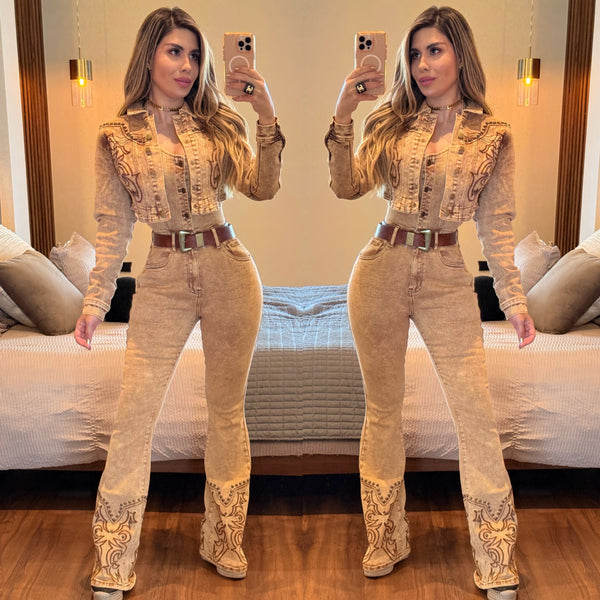 My western set jacket and jumpsuit