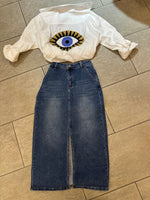 Denim stretch skirt