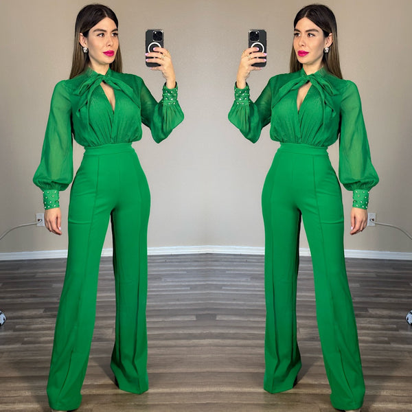 Cristina bow jumpsuit