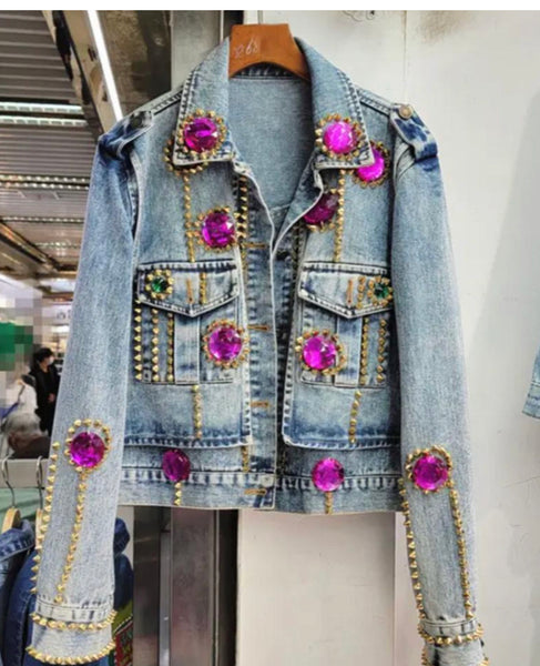 My hot pink stones jacket
