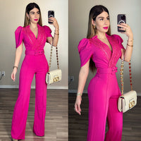 Gina hot pink jumpsuit